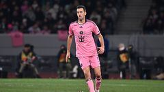 TOKYO, JAPAN - FEBRUARY 07: Sergio Busquets of Inter Miami in action during the preseason friendly match between Vissel Kobe and Inter Miami at National Stadium on February 07, 2024 in Tokyo, Japan. (Photo by Kenta Harada/Getty Images)