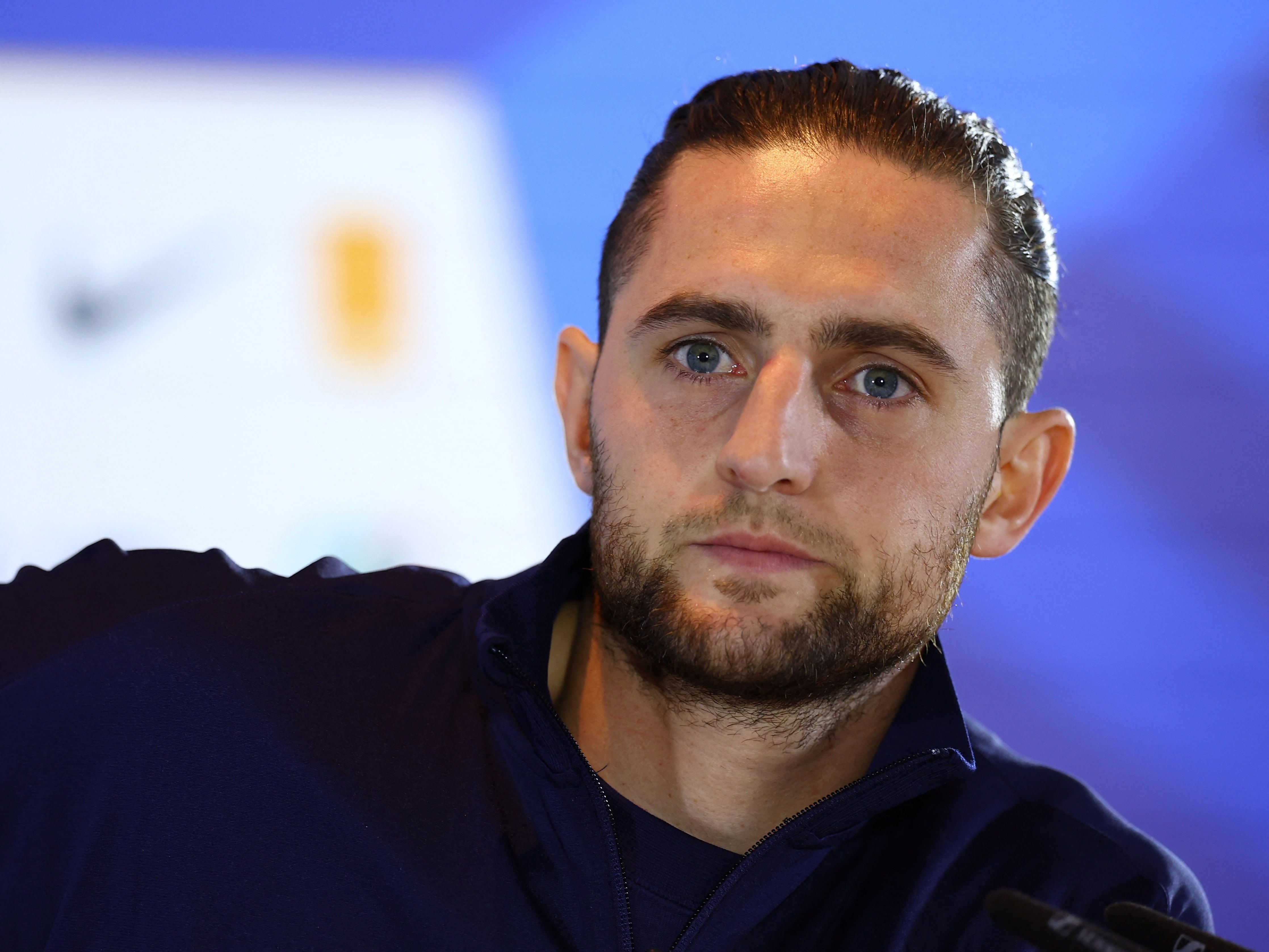 Soccer Football - Euro 2024 - France Press Conference - Paderborn Arena, Paderborn, Germany - June 19, 2024 France's Adrien Rabiot during the press conference REUTERS/Kacper Pempel