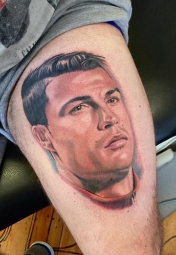 cristiano ronaldo tattoo leg