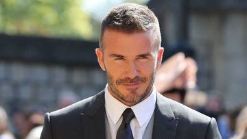 WINDSOR, UNITED KINGDOM - MAY 19: David Beckham arrives at St George&#039;s Chapel at Windsor Castle before the wedding of Prince Harry to Meghan Markle on May 19, 2018 in Windsor, England. (Photo by Ian West - WPA Pool/Getty Images)