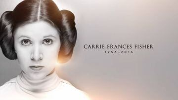 Captura del vídeo homenaje a Carrie Fisher en La Star Wars Celebration
