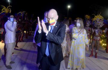 En un ambiente de carnaval se celebró la inauguración de la sede de la FCF en el norte de Barranquilla. Gianni Infantino, Alejandro Domínguez, Francisco Maturana y más personalidades del fútbol asistieron.