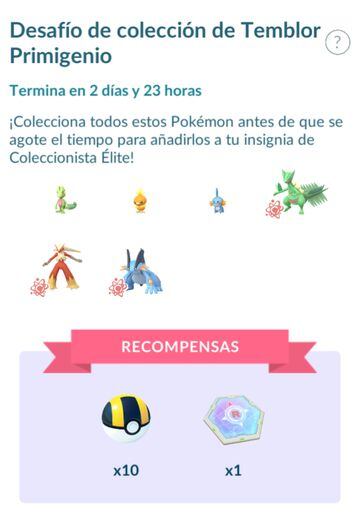pokemon go evento temblor primigenio desafio de coleccion