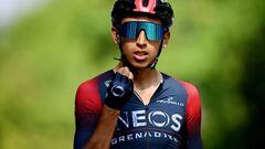 STUTTGART, GERMANY - AUGUST 28: Egan Arley Bernal Gomez of Colombia and Team INEOS Grenadiers competes during the 37th Deutschland Tour 2022 - Stage 4 a 186,6km stage from Schiltach to Stuttgart / #DeineTour / on August 28, 2022 in Stuttgart, Germany. (Photo by Stuart Franklin/Getty Images,)