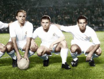 Alfredo Di Stefano, Francisco Gento y Ferenc Puskas  eran  el corazón del equipo más victorioso en la historia europea de 1955 y 1960 
