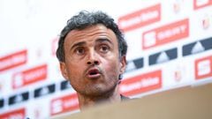 BARCELONA, SPAIN - MAY 26:  Head coach Luis Enrique of FC Barcelona faces the media during a press conference at FC Barcelona Sports Centre on May 26, 2017 in Barcelona, Spain.  (Photo by David Ramos/Getty Images)
