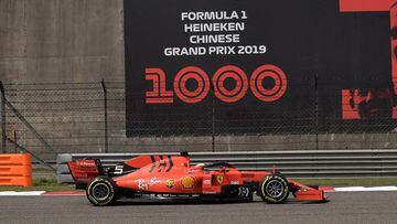 12.04.2019, Shanghai Audi International Circuit, Shanghai, 2019 FORMULA 1 HEINEKEN CHINESE GRAND PRIX pictured Sebastian Vettel (GER # 5), Scuderia Ferrari Photo &Acirc;&copy; nordphoto / Bratic | usage worldwide *** Local Caption *** .