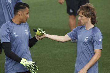 Goalkeeper Keylor Navas is back training with the squad but is short of full match fitness