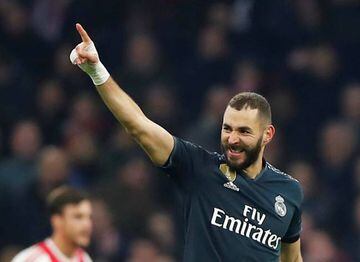 Unstoppable | Real Madrid's Karim Benzema celebrates scoring the first goal.