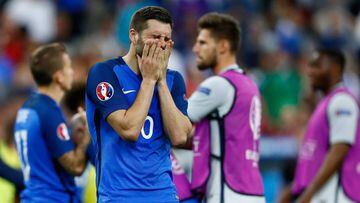 PARIS, FRANCE - JULY 10: Andre-Pierre Gignac of France shows his dejection after their 0-1 defeat in the UEFA EURO 2016 Final match between Portugal and France at Stade de France on July 10, 2016 in Paris, France.  (Photo by Clive Rose/Getty Images)