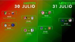 Fechas y horarios de la jornada 1 de la Copa MX