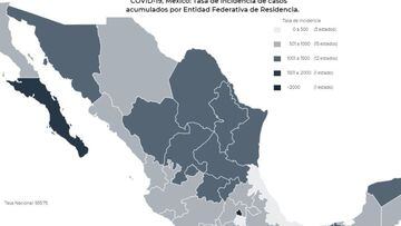 Mapa, muertes y casos de coronavirus en México por estados hoy 9 de diciembre