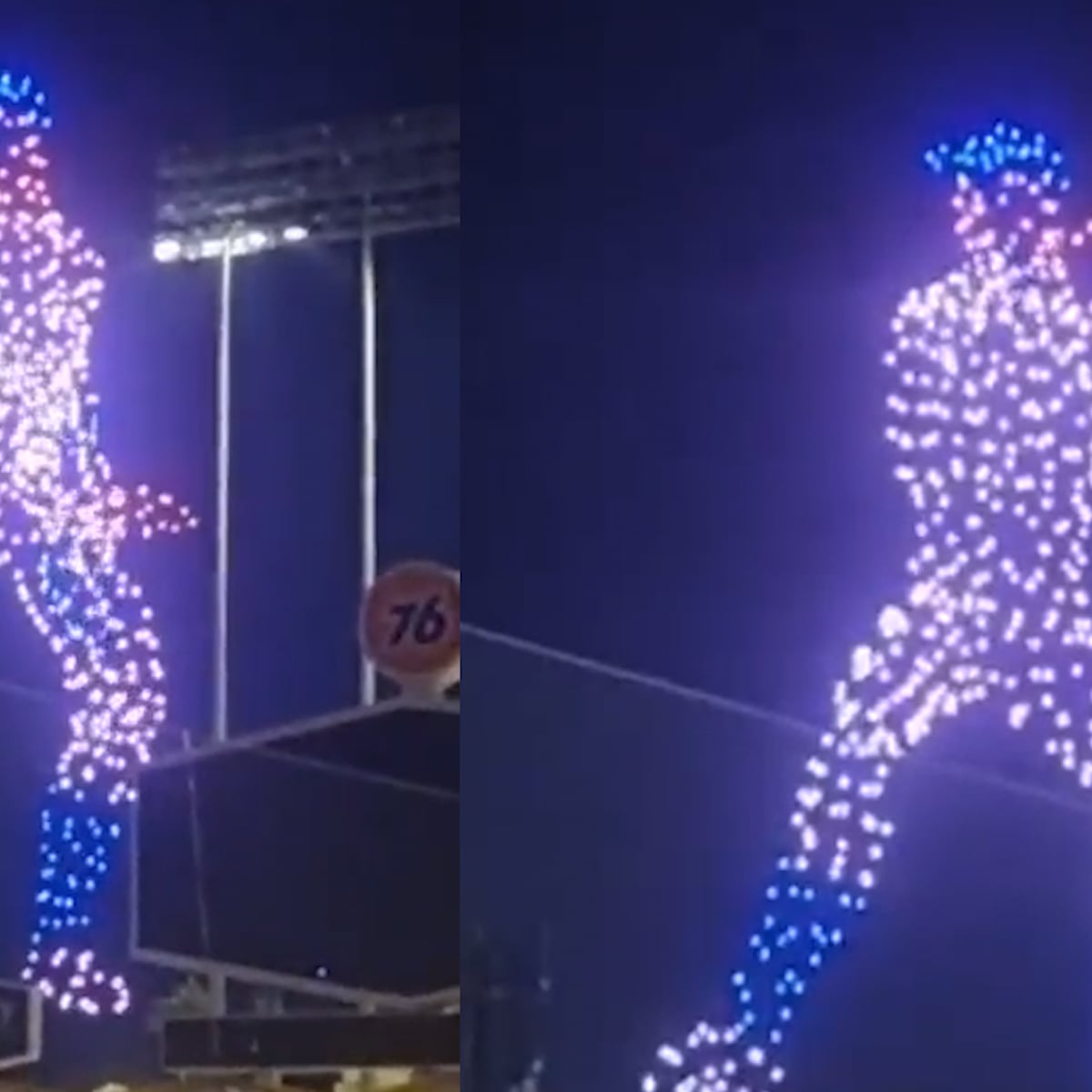 Dodger Stadium drones show: Fernando Valenzuela tribute 