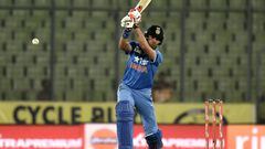 Indian cricketer Yuvraj Singh plays a shot during the Asia Cup T20 cricket tournament match between United Arab Emirates and India at The Sher-e-Bangla National Cricket Stadium in Dhaka on March 3, 2016.