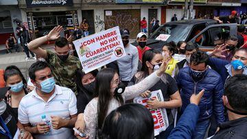 Protestas en Bogot&aacute;