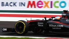 Fernando Alonso en el GP de México F1 2015 con el McLaren-Honda.