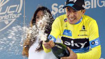 Sergio Luis Henao, el colombiano que lidera la Vuelta al Pa&iacute;s Vasco.