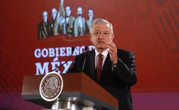 Andrés Manuel López Obrador durante una de sus 'mañaneras'.