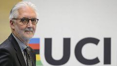 El presidente de la Uni&oacute;n Ciclista International, Brian Cookson, en una imagen de archivo en la sede de la UCI en Aigle, Suiza.