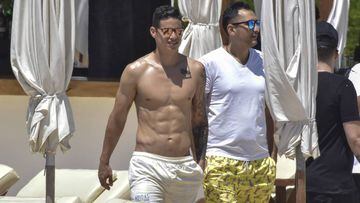 Soccerplayer James Rodriguez on holidays in Ibiza, on Tuesday 23th May, 2017.
 Semiexclusive