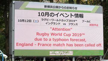 Typhoon Hagibis wipes out England-France & All Blacks-Italy