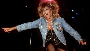 DETROIT - AUGUST 28:  American-Swiss singer and actress, Tina Turner performs at the Joe Louis Arena during her "Private Dancer Tour" on August 18, 1985, in Detroit, Michigan.  (Photo by Ross Marino/Getty Images)