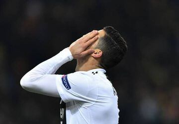 Cristiano Ronaldo reacts during the defeat at Young Boys.