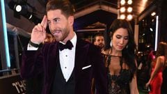 Sergio Ramos y Pilar Rubio en los premios The Best 2017