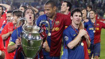 Carles Puyol | Barcelona: Desde 1999 a 2013 jugó en los blaugranas y antes, desde 1996, en el Barcelona B. Logró seis Ligas españolas, seis Supercopas, dos Copas del Rey, tres Champions League y dos Mundiales de Clubes.