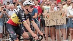 El belga Remco Evenepoel en la novena etapa de la Vuelta a España en Cartagena.