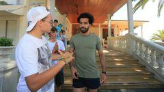 Mo Salah continues his recovery programme in Benicasim
