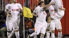 Kovacic celebra tras marcar el segundo gol de Inter de Mil&aacute;n.
