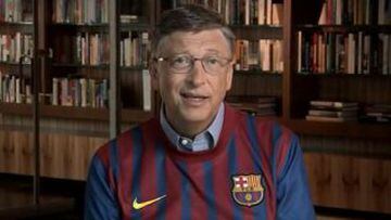Otro que ha vestido la camiseta del Barça es nada más y nada menos que Bill Gates. 