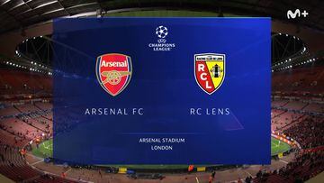 Resumen y goles del Arsenal vs Lens , jornada 5 fase grupos de la Champions League