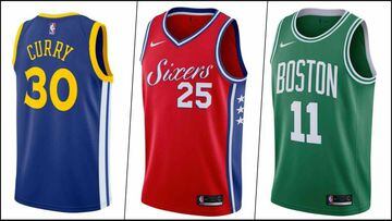 Stephen Curry, Ben Simmons y Kyrie Irving protagonizan algunas de las camisetas m&aacute;s vendidas de la NBA
