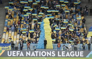 Soccer Football - UEFA Nations League - League A - Group 4 - Ukraine v Germany - NSC Olympiyskiy, Kyiv, Ukraine - October 10, 2020 Fans are seen in the stands before the match REUTERS/Gleb Garanich