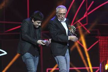 Juan Carlos Ortega y Xavier Sardá durante la gala de los Premios Ondas.