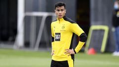 Reinier Jes&uacute;s, jugador cedido por el Real Madrid, en un entrenamiento con el Borussia Dortmund.