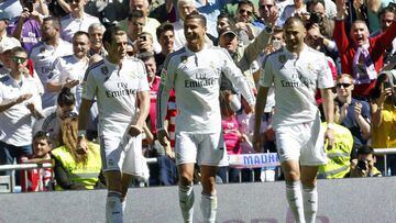 Ronaldo, Bale y Benzema son el 19&ordm; mejor tridente goleador de Europa.