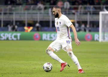 Karim Benzema of France during the UEFA Nations League Final football match between Spain and France on October 10, 2021 at Stadio San Siro stadium in Milan, Italy -