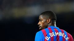 Ousmane Demb&eacute;l&eacute;, en un partido en el Camp Nou.