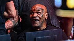 Former US professional boxer Mike Tyson attends the Ultimate Fighting Championship (UFC) 287 mixed martial arts event at the Kaseya Center in Miami, Florida, on April 8, 2023. (Photo by CHANDAN KHANNA / AFP)
