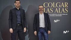 Iker Casillas y Luis Fermoso, en la presentaci&oacute;n de la serie documental &#039;Colgar las alas&#039; (Movistar+)