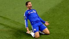 Eden Hazard celebrando un gol con el Chelsea