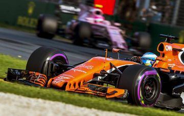 Alonso during the Australia GP at the Albert Park circuit in Melbourne.