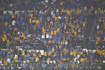 Tigres fans in the away section