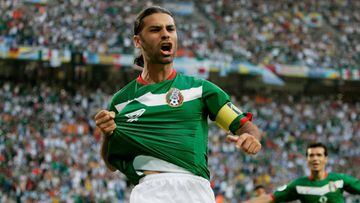 LEIPZIG, GERMANY - JUNE 24: Rafael Marquez of Mexico celebrates scoring the opening goal during the FIFA World Cup Germany 2006 Round of 16 match between Argentina and Mexico played at the Zentralstadion on June 24, 2006 in Leipzig, Germany.  (Photo by Christof Koepsel/Bongarts/Getty Images)