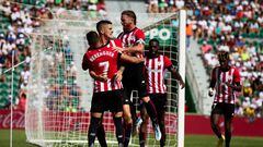 ELCHE, SPAIN - SEPTEMBER 11: Oihan Sancet of Athletic Club celebrates after scoring his team's goal during the LaLiga Santander match between Elche CF and Athletic Club at Estadio Manuel Martinez Valero on September 11, 2022 in Elche, Spain. (Photo by Francisco Macia/Quality Sport Images/Getty Images)