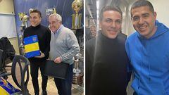 Cristian Castro recibe homenaje de Boca Juniors y confunde a Juan Román Riquelme