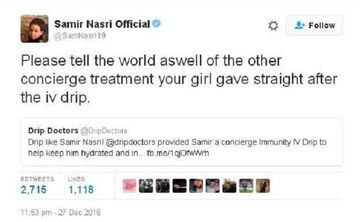 The second tweet from Samir Nasri's official account.